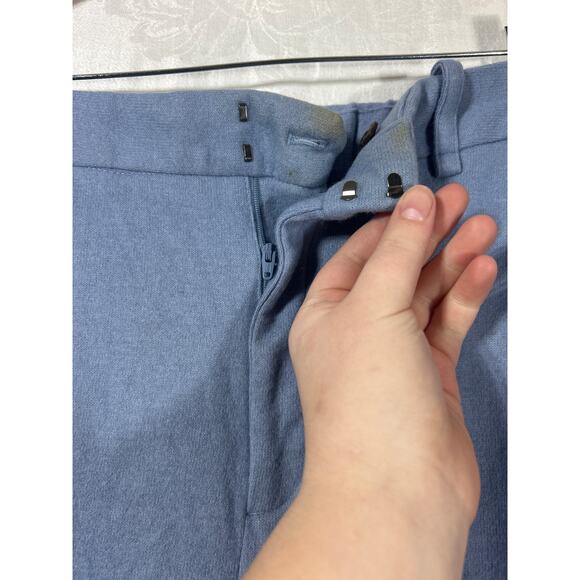 Banana Republic Pants 16 Blue Wool Blend Elastic Waist Lined Trousers - Picture 16 of 16